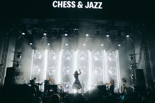 Мария Миногарова, Наталья Османн и Павел Табаков на фестивале Chess & Jazz-2026